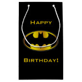 Batman Symbol | Oval Gradient Logo Kleine Geschenktüte (Rückseite)