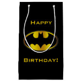 Batman Symbol | Oval Gradient Logo Kleine Geschenktüte (Vorderseite)