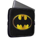 Batman Symbol | Oval Gradient Logo Laptopschutzhülle (Vorne Rechts)
