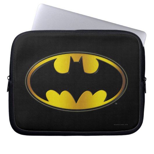 Batman Symbol | Oval Gradient Logo Laptopschutzhülle (Vorderseite)