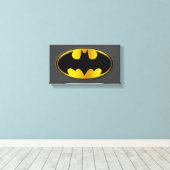 Batman Symbol | Oval Gradient Logo Leinwanddruck (Insitu (Holzboden))