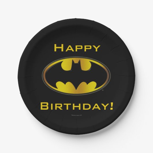 Batman Symbol | Oval Gradient Logo Pappteller (Vorderseite)