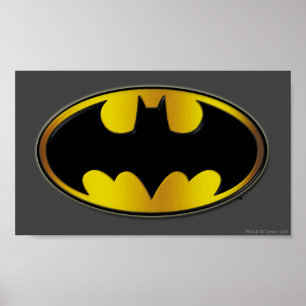 Batman Symbol   Oval Gradient Logo Poster