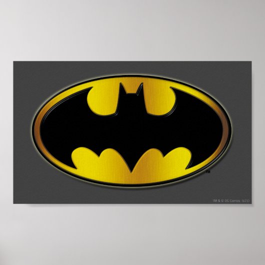 Batman Symbol | Oval Gradient Logo Poster (Vorne)