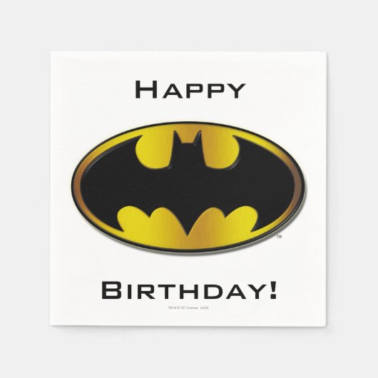 Batman Symbol | Oval Gradient Logo Serviette (Vorderseite)