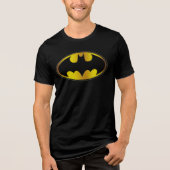 Batman Symbol | Oval Gradient Logo Tri-Blend Shirt (Vorderseite)