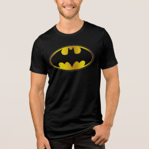 Batman Symbol Oval Gradient Logo Tri-Blend Shirt
