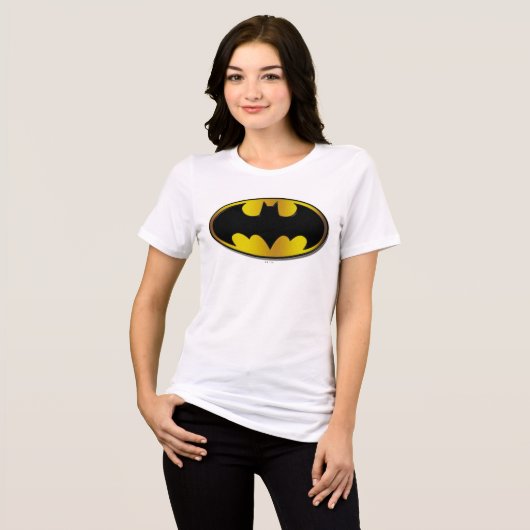 Batman Symbol | Oval Gradient Logo Tri-Blend Shirt (Vorderseite voll)