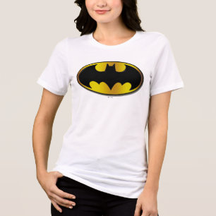 Batman Symbol Oval Gradient Logo Tri-Blend Shirt