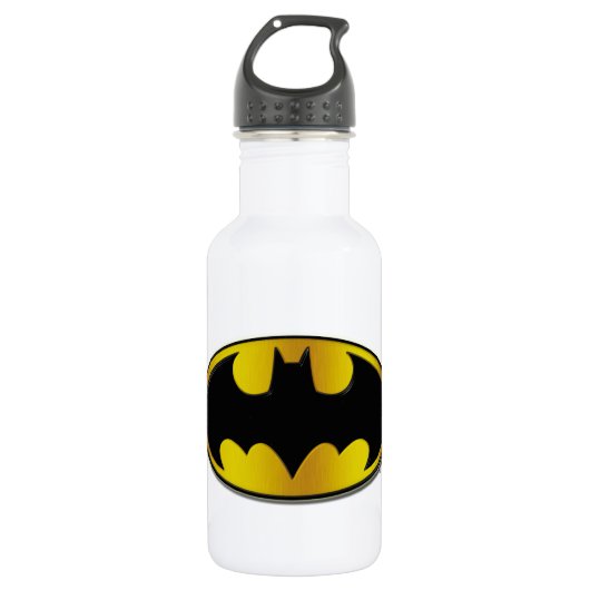 Batman Symbol | Oval Gradient Logo Trinkflasche (Vorderseite)