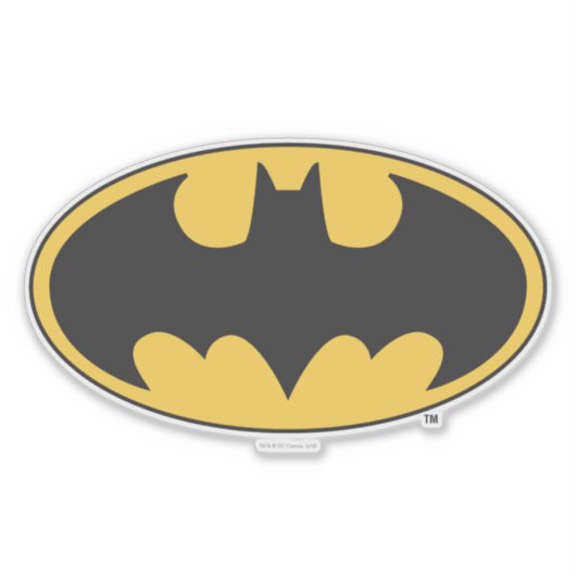 Batman Symbol | Oval Logo Aufkleber (Vorderseite)