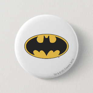 Batman Symbol Oval Logo Button