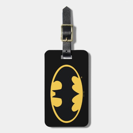 Batman Symbol | Oval Logo Gepäckanhänger (Vorderseite vertikal)