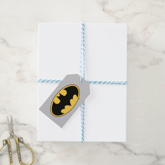 Batman Symbol | Oval Logo Geschenkanhänger (Mit Garn)