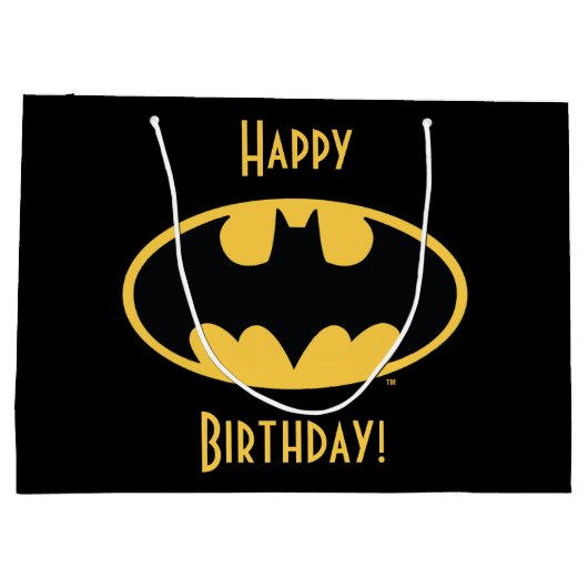 Batman Symbol | Oval Logo Große Geschenktüte (Rückseite)