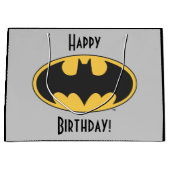 Batman Symbol | Oval Logo Große Geschenktüte (Vorderseite)