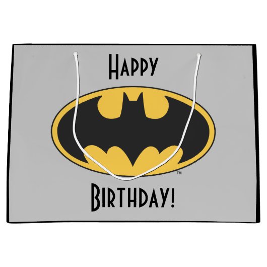 Batman Symbol | Oval Logo Große Geschenktüte (Vorderseite)
