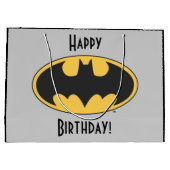 Batman Symbol | Oval Logo Große Geschenktüte (Rückseite)