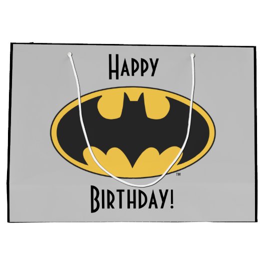 Batman Symbol | Oval Logo Große Geschenktüte (Rückseite)