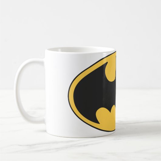 Batman Symbol | Oval Logo Kaffeetasse (Links)