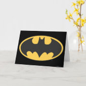 Batman Symbol | Oval Logo Karte (Gelbe Blume)