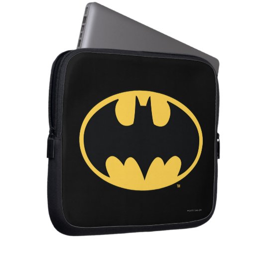 Batman Symbol | Oval Logo Laptopschutzhülle (Vorne Rechts)