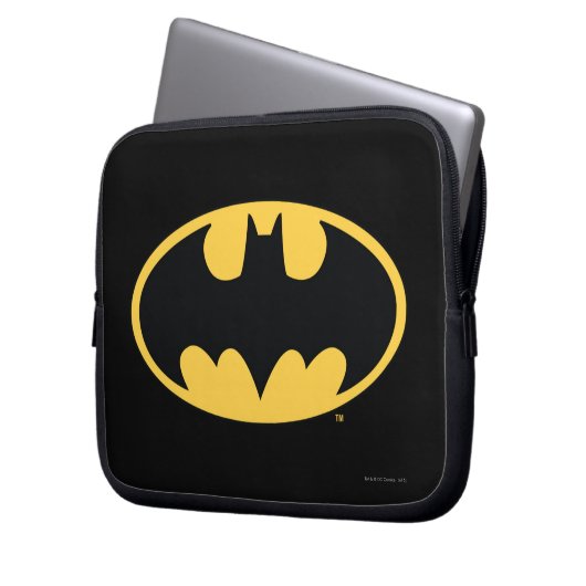 Batman Symbol | Oval Logo Laptopschutzhülle (Vorderseite Links)