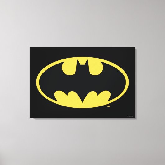 Batman Symbol | Oval Logo Leinwanddruck (Vorderseite)