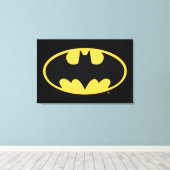 Batman Symbol | Oval Logo Leinwanddruck (Insitu (Holzboden))