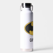Batman Symbol | Oval Logo | Name hinzufügen Trinkflasche (Vorne)