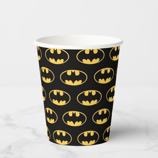 Batman Symbol | Oval Logo Pappbecher (Vorderseite)