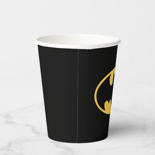 Batman Symbol | Oval Logo Pappbecher (Rechts)