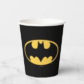 Batman Symbol | Oval Logo Pappbecher (Vorderseite)