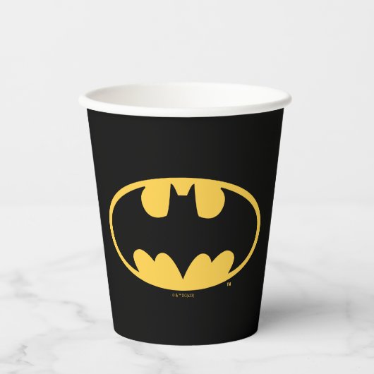 Batman Symbol | Oval Logo Pappbecher (Vorderseite)