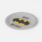Batman Symbol | Oval Logo Pappteller (Schrägansicht)