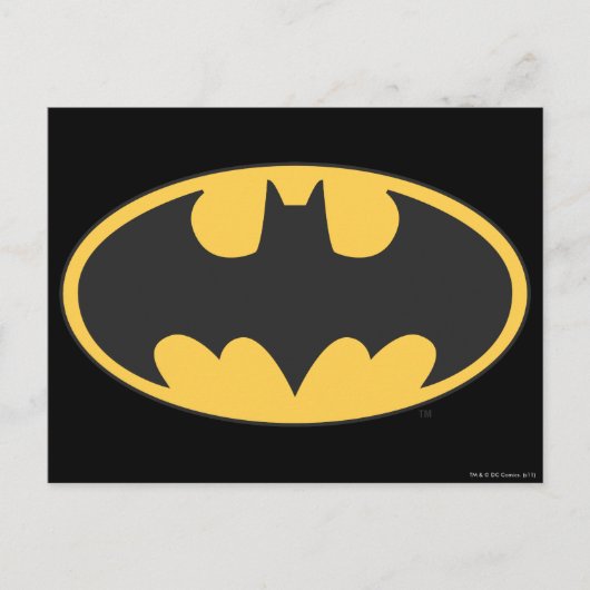 Batman Symbol | Oval Logo Postkarte (Vorderseite)