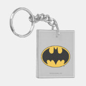 Batman Symbol | Oval Logo Schlüsselanhänger (Vorderseite links)
