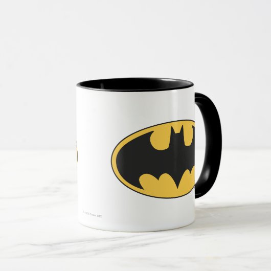 Batman Symbol | Oval Logo Tasse (VorderseiteRechts)