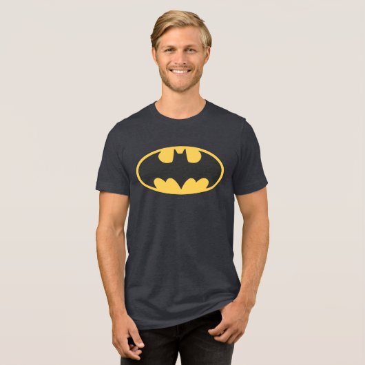 Batman Symbol | Oval Logo Tri-Blend Shirt (Vorderseite voll)