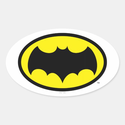 Batman Symbol Ovaler Aufkleber (Vorderseite)