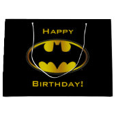 Batman-Symbol | Ovaler Gradient-Logo Große Geschenktüte (Vorderseite)