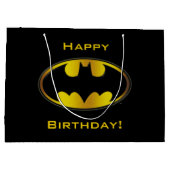 Batman-Symbol | Ovaler Gradient-Logo Große Geschenktüte (Rückseite)