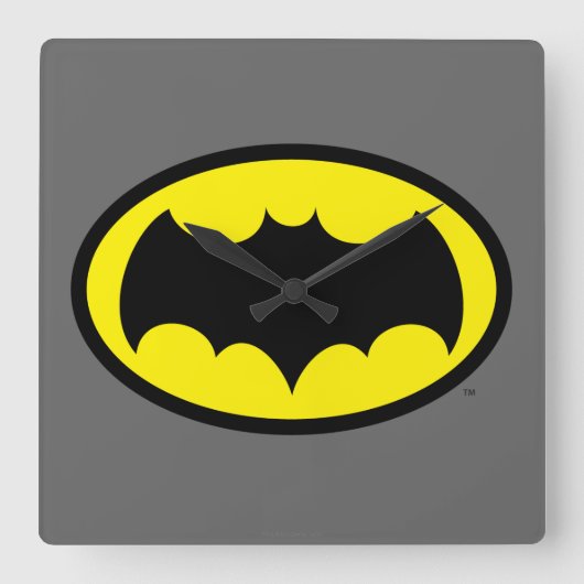 Batman Symbol Quadratische Wanduhr (Vorderseite)