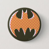 Batman Symbol | Red Halftone Logo Button (Vorderseite)