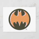 Batman Symbol | Red Halftone Logo Postkarte (Vorderseite)