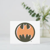 Batman Symbol | Red Halftone Logo Postkarte (Stehend Vorderseite)