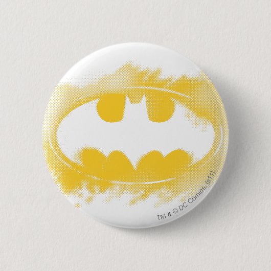 Batman Symbol | Schwarz-Gelb-Logo Button (Vorderseite)