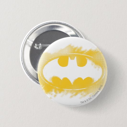 Batman Symbol | Schwarz-Gelb-Logo Button (Vorne & Hinten)