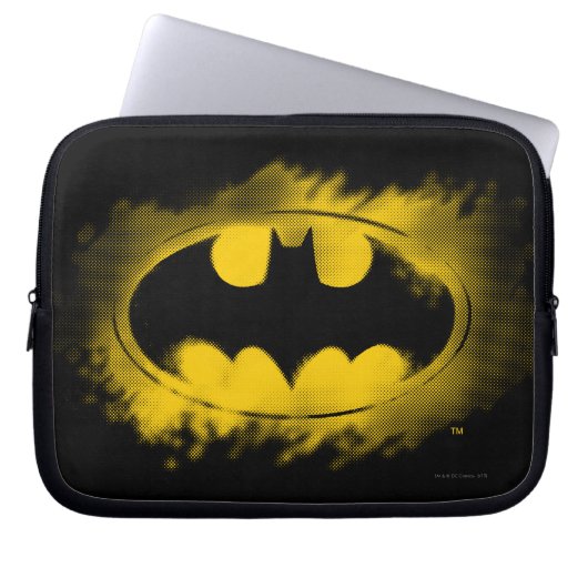 Batman Symbol | Schwarz-Gelb-Logo Laptopschutzhülle (Vorderseite)