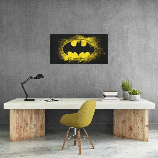 Batman Symbol | Schwarz-Gelb-Logo Leinwanddruck